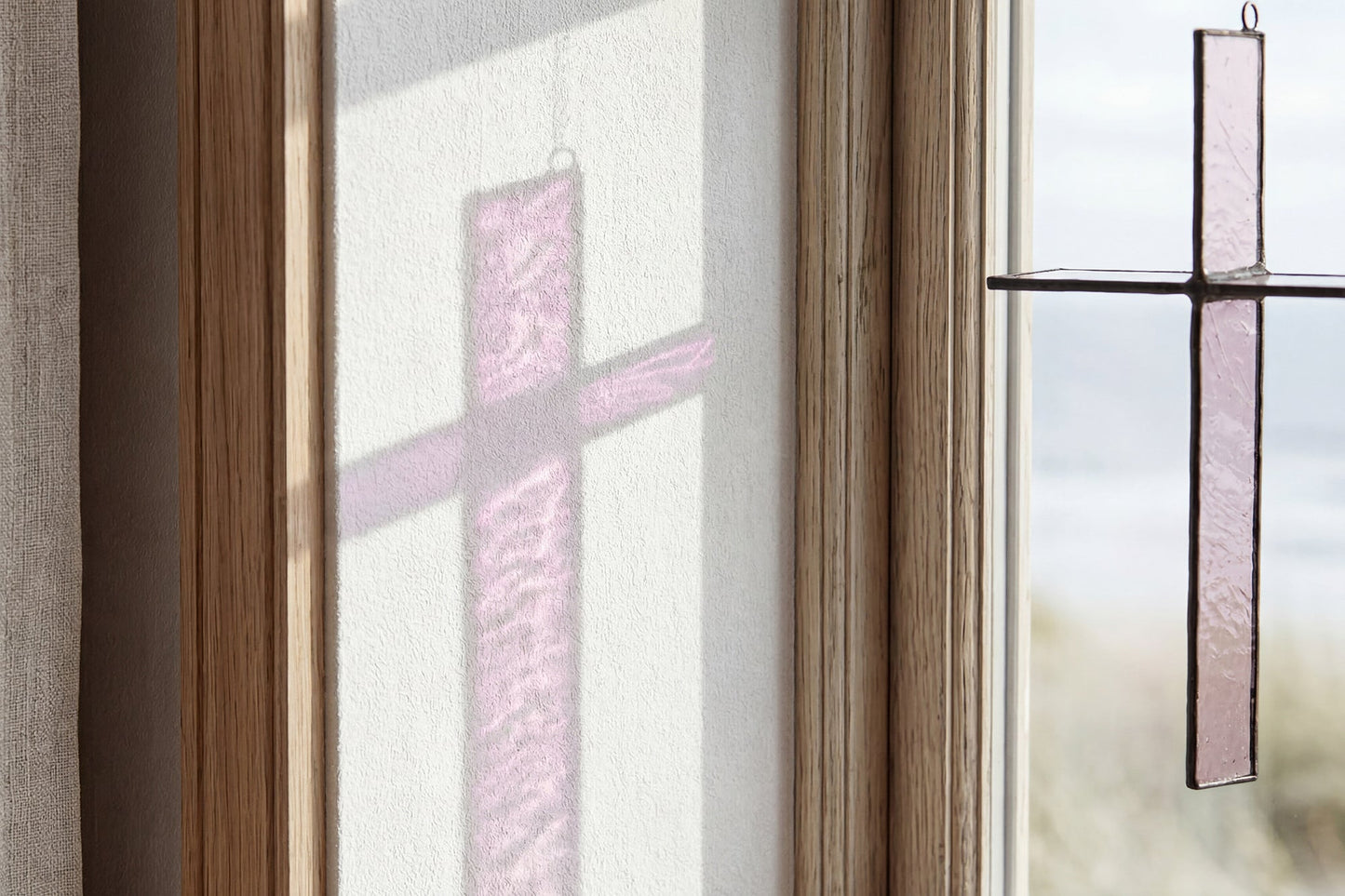 Cloud Grey Cross Suncatcher