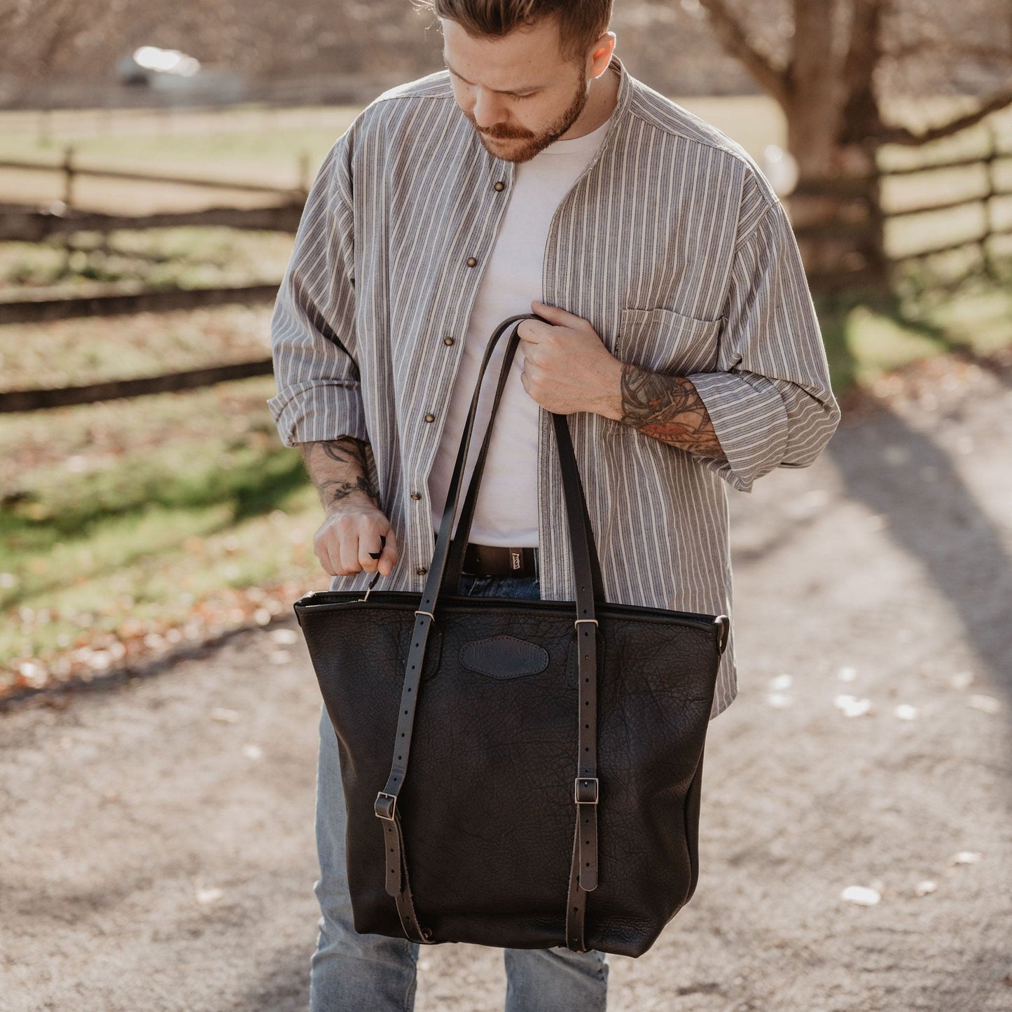 Leather Crossroads Backpack Tote – USA Made