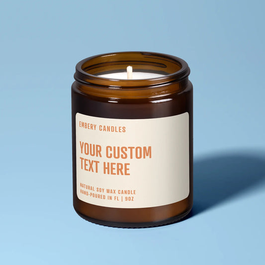 Custom Text Candle | Soy Wax Scented Candle