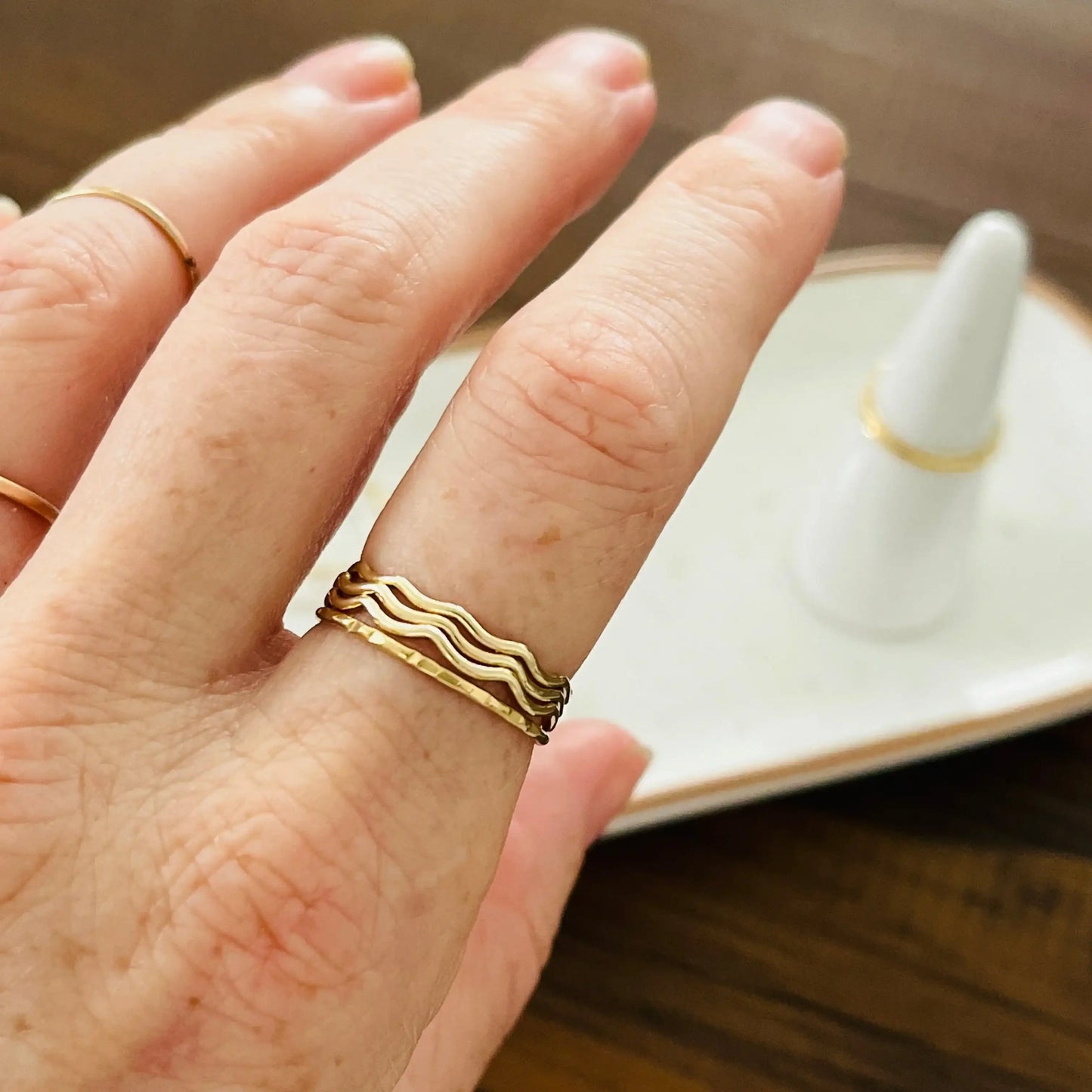 FACETED STACKING RING