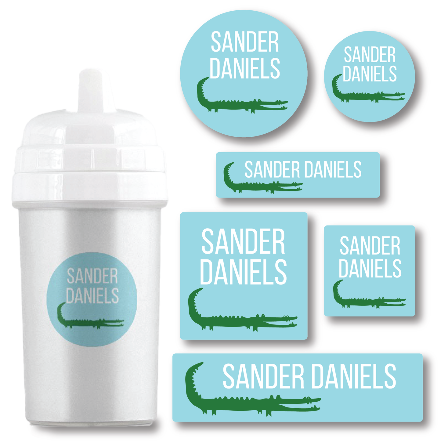 Green Gator ID Labels