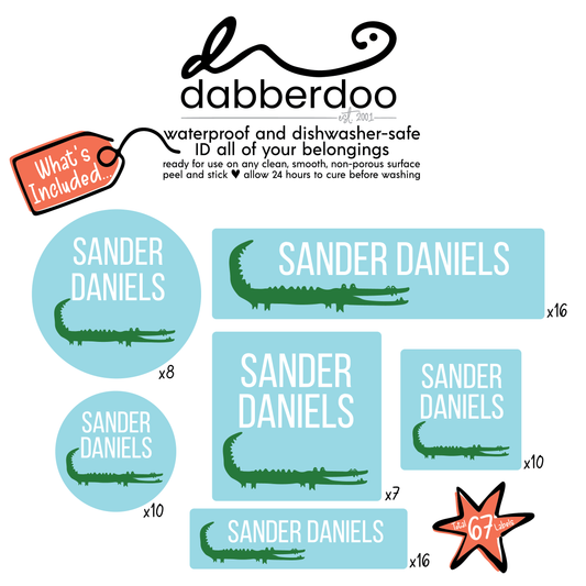 Green Gator ID Labels