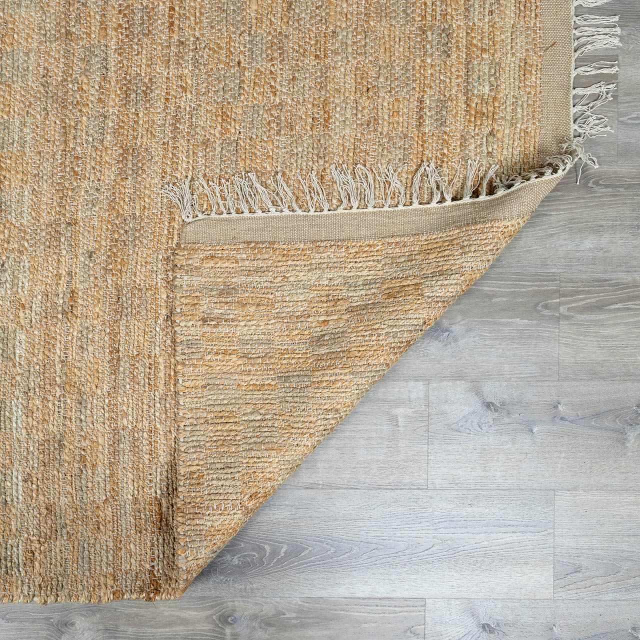 Lonut Checkered Jute Area Rug - Clearance