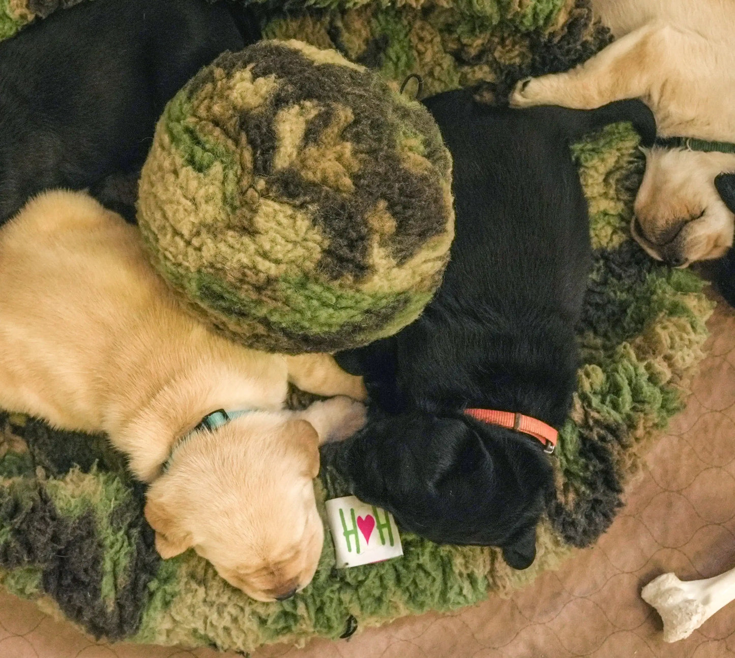 HuggleCause™, Warrior Canine Connection, Camouflage HuggleFleece® Plush Ball Dog Toy