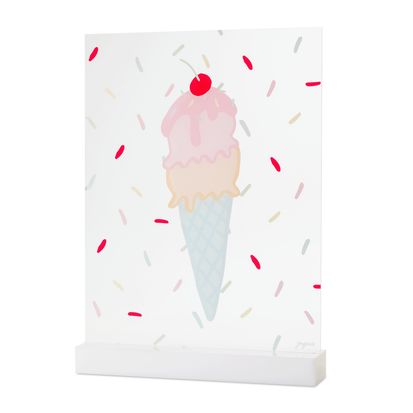 Ice Cream and Sprinkles Acrylic Table Top Sign