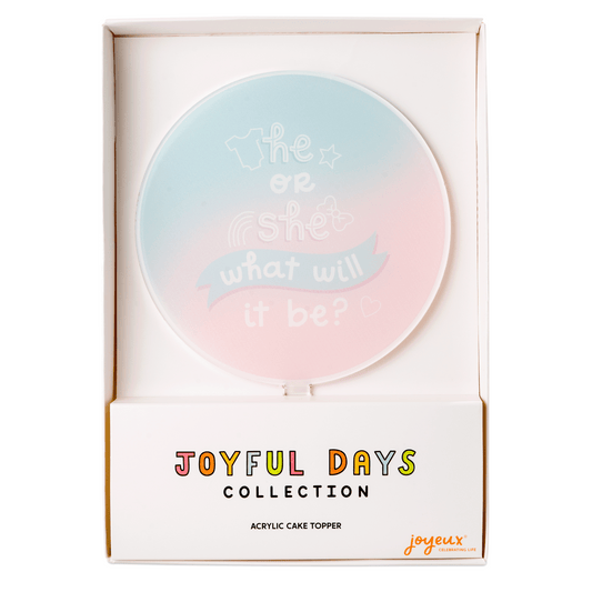 He or She Acrylic Cake Topper