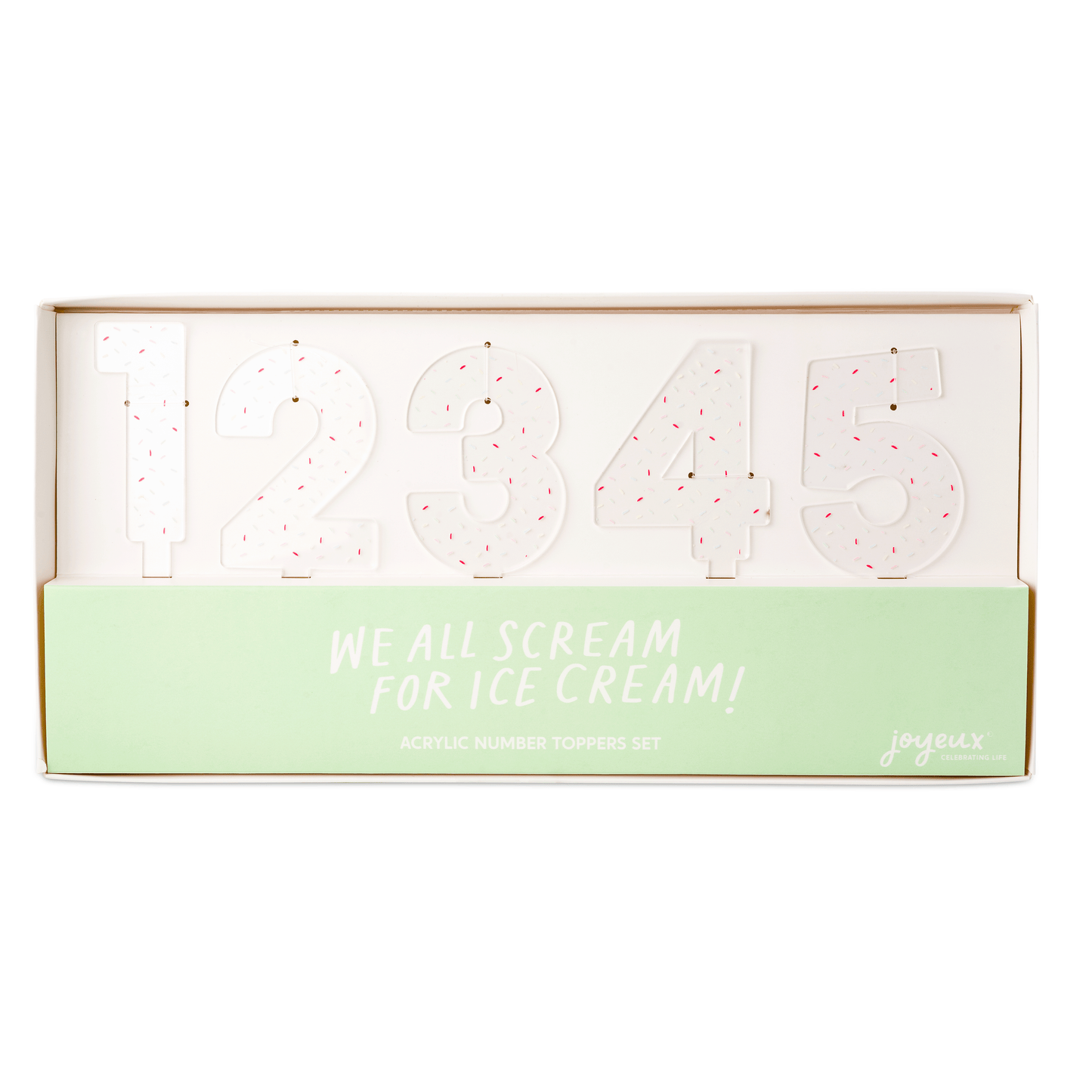 We All Scream For Ice Cream Acrylic Number Set 0-9