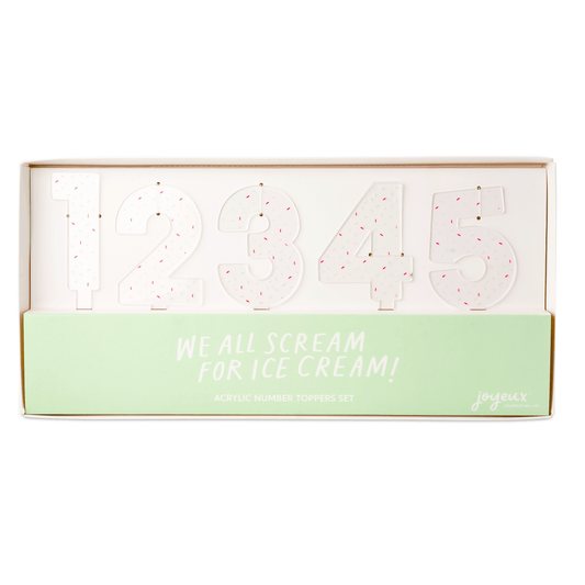 We All Scream For Ice Cream Acrylic Number Set 0-9