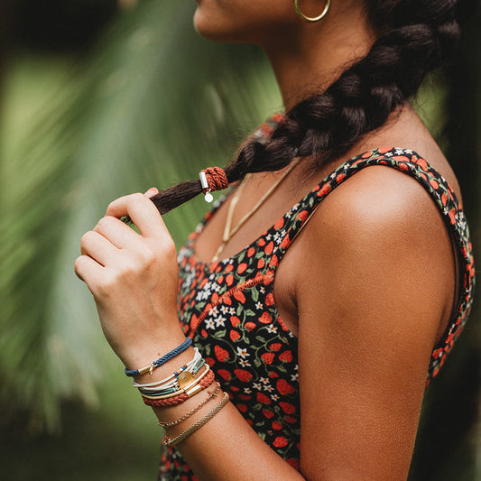 "Imagine" Gold Rainbow Themed Hair Tie Bracelets