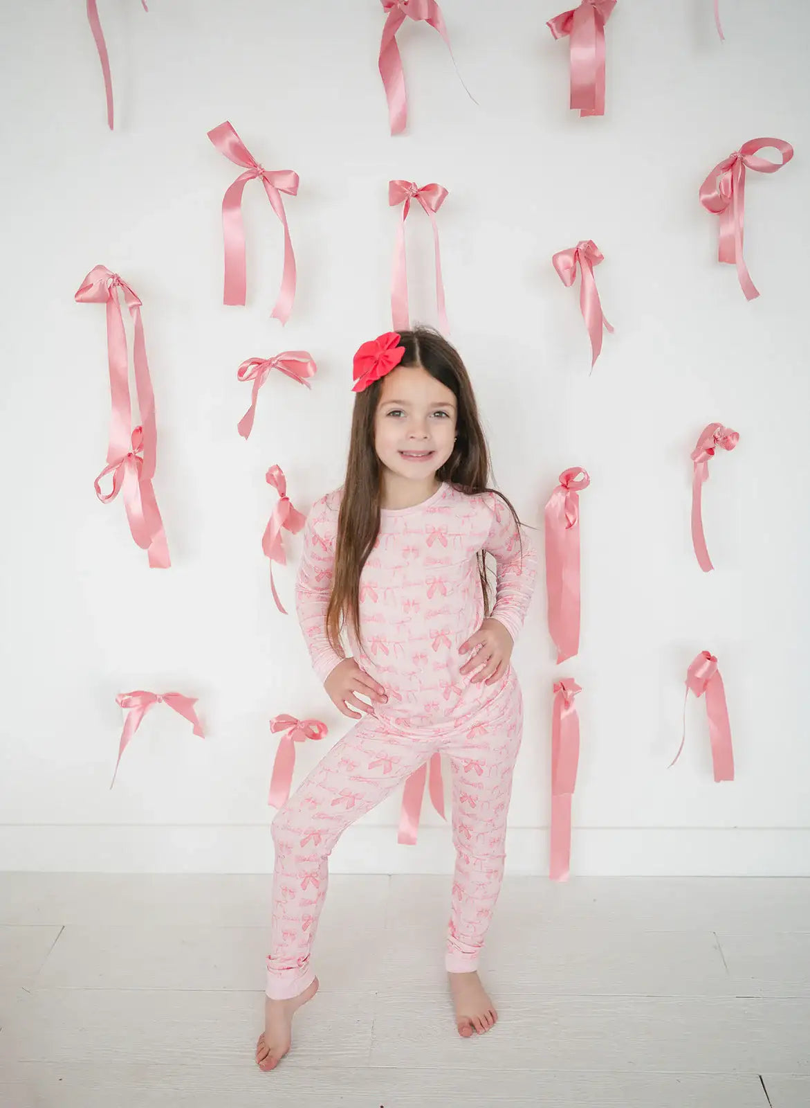 Pink Bows (Long Sleeve PJ)