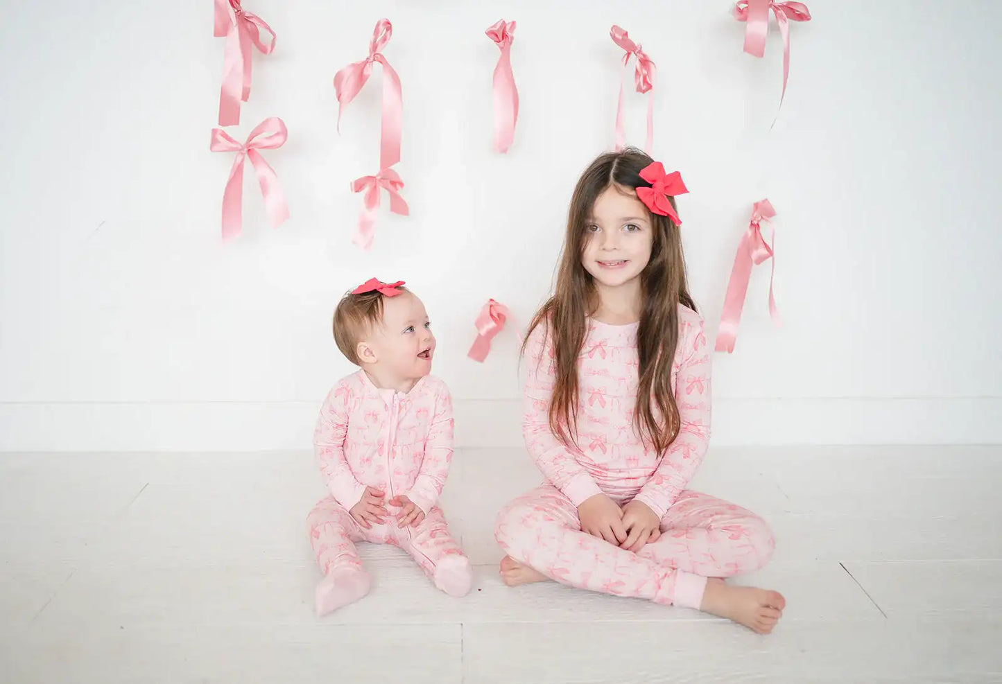 Pink Bows (Long Sleeve PJ)