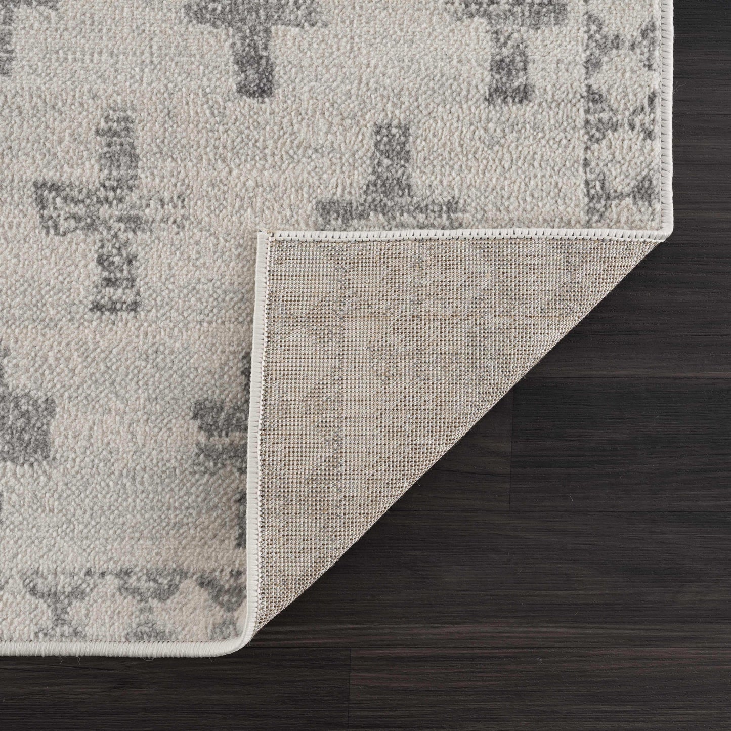 Tigris Swiss Cross Ivory & Gray 2322 Area Rug