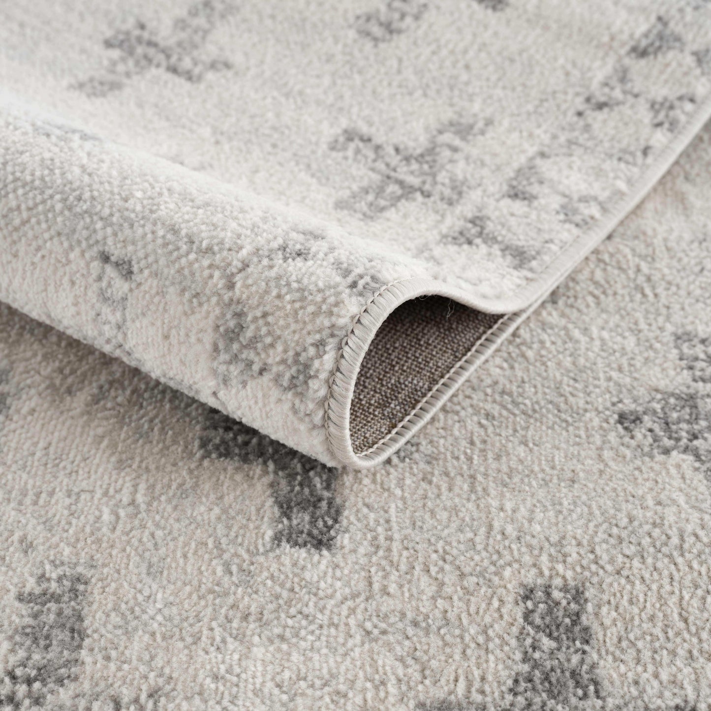 Tigris Swiss Cross Ivory&Gray Area Rug - Clearance
