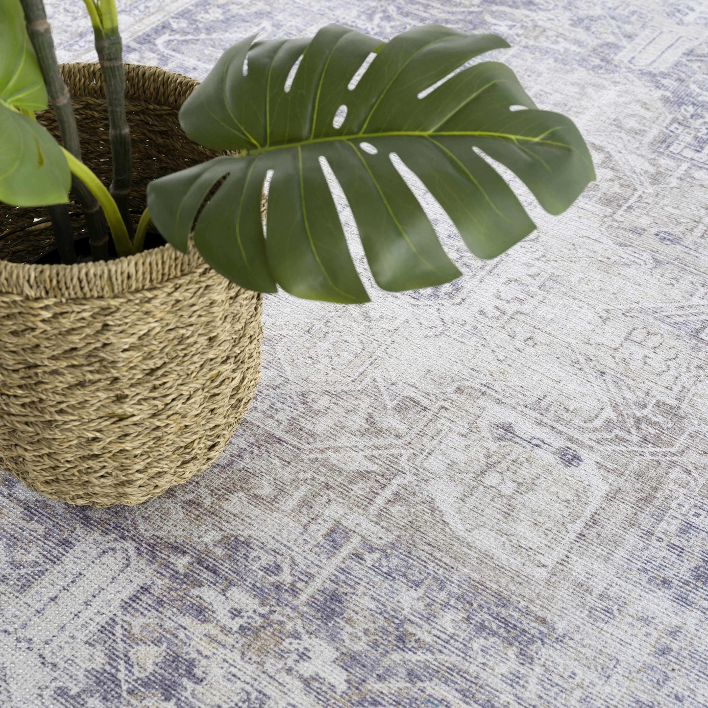 Rosman Olive Washable Area Rug