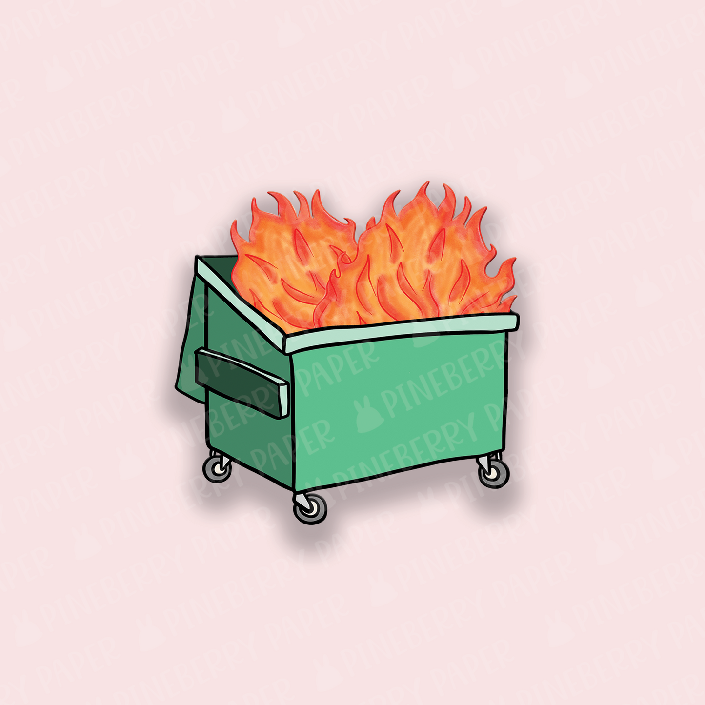Dumpster Fire Vinyl Sticker