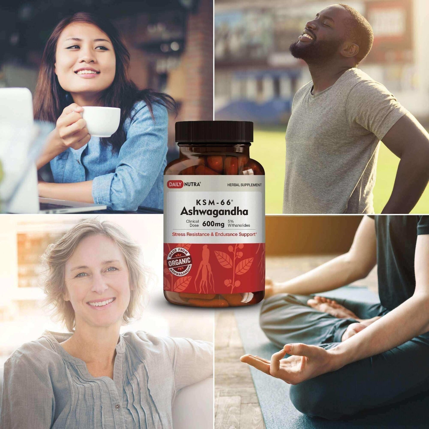 Daily Nutra KSM-66 Ashwagandha 600mg Capsules – Stress Relief & Relaxation