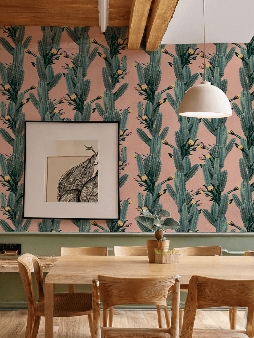 Los Cactus Wallpaper, pink