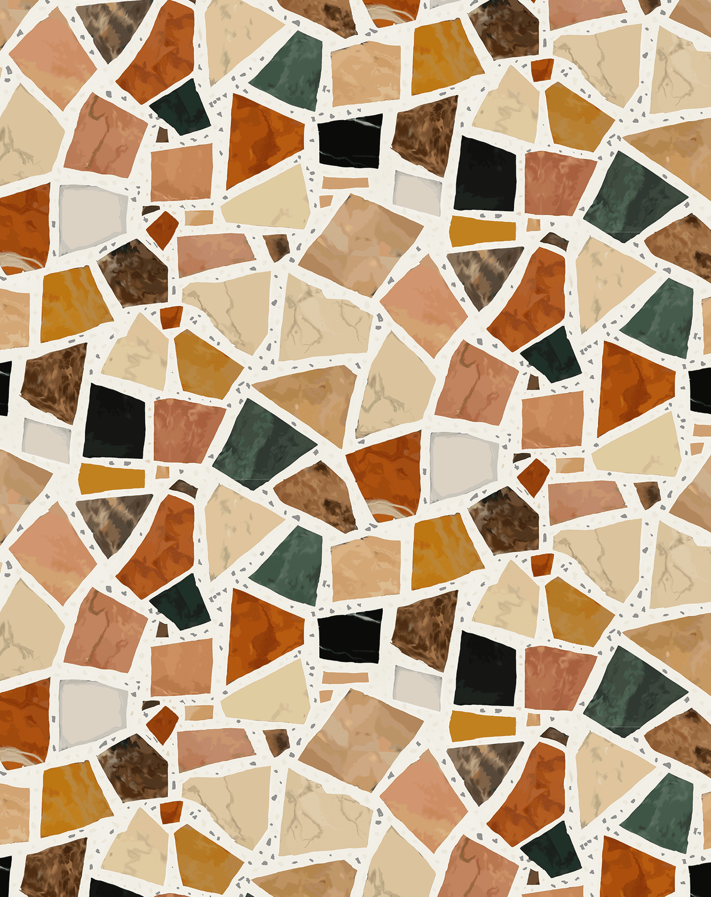Dolce Terrazzo Wallpaper, white