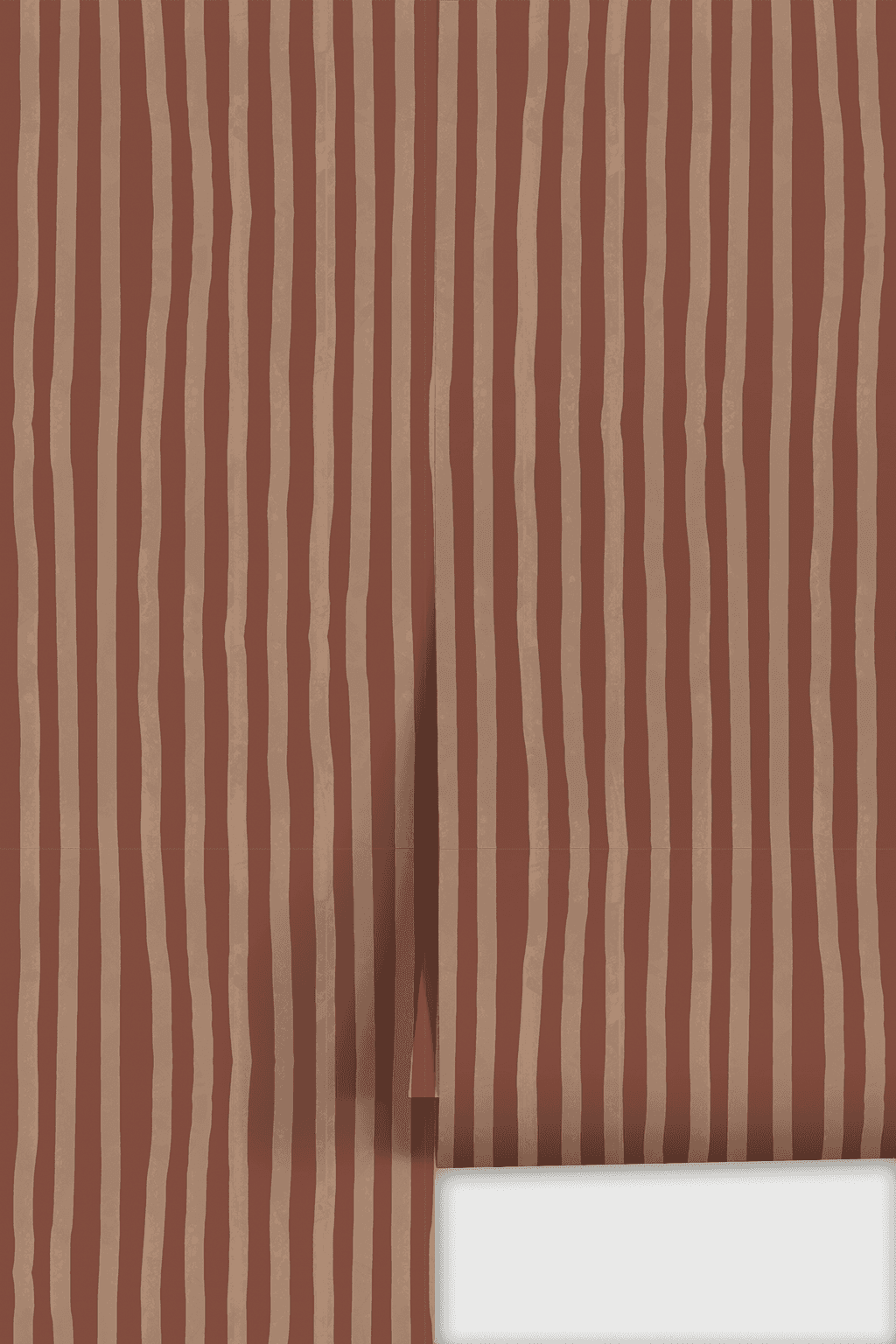 Dolce Stripe Wallpaper, brown and peach