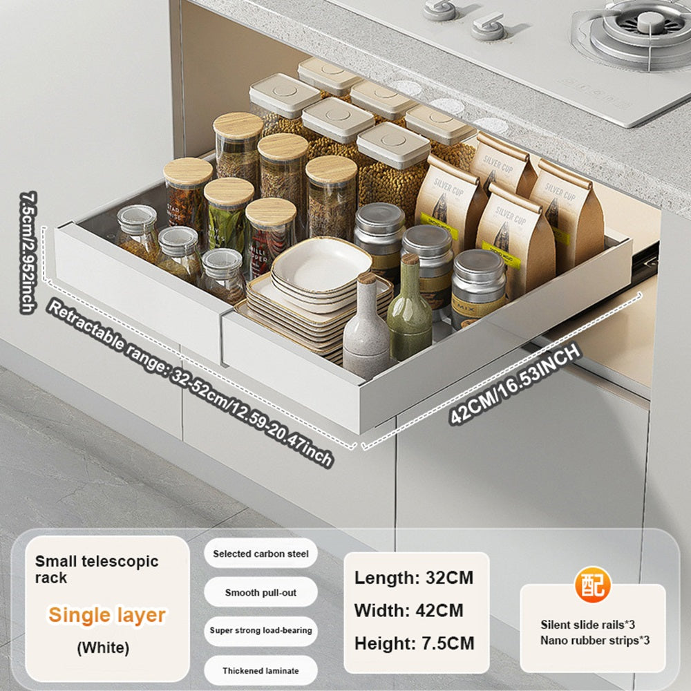 Adjustable Pull Out Cabinet Drawer