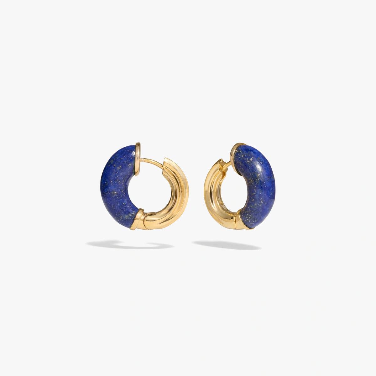 Carved Gemstone Hoops