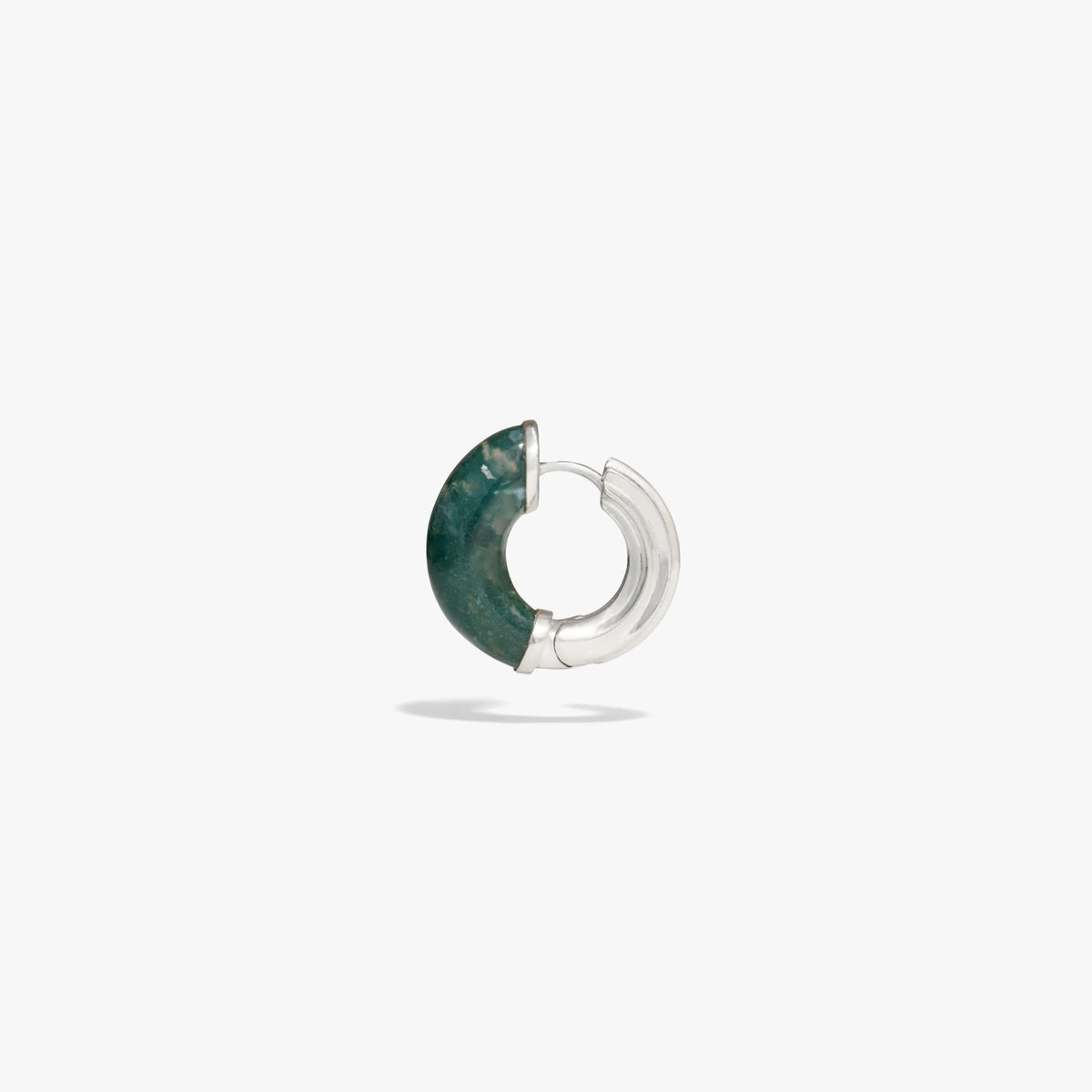 Carved Gemstone Hoops