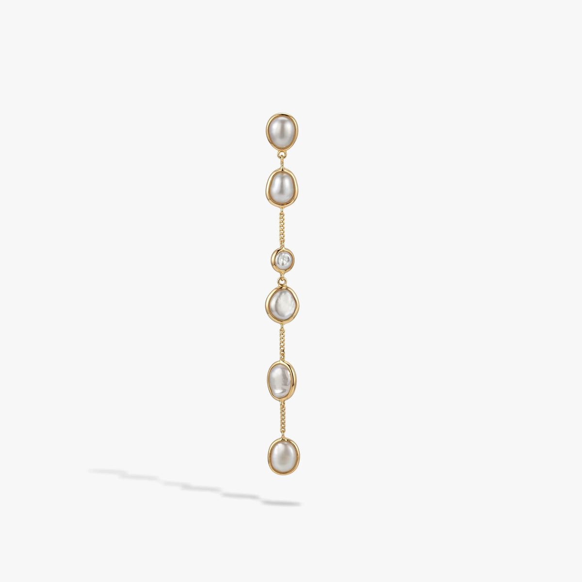 Molten Pearl Linear Earrings