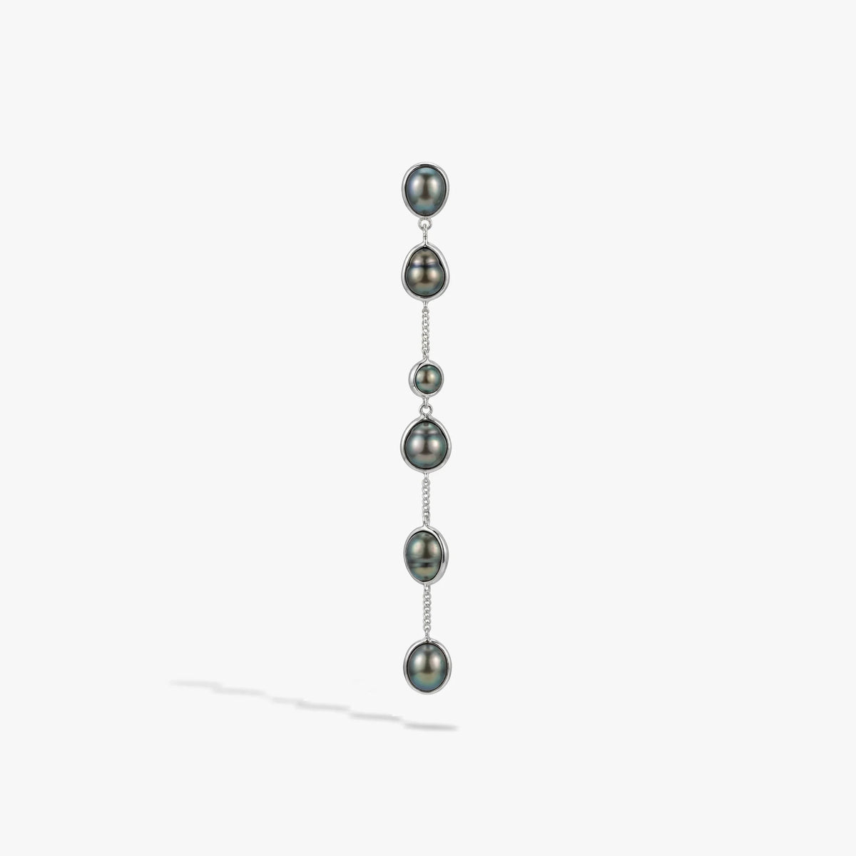 Molten Pearl Linear Earrings