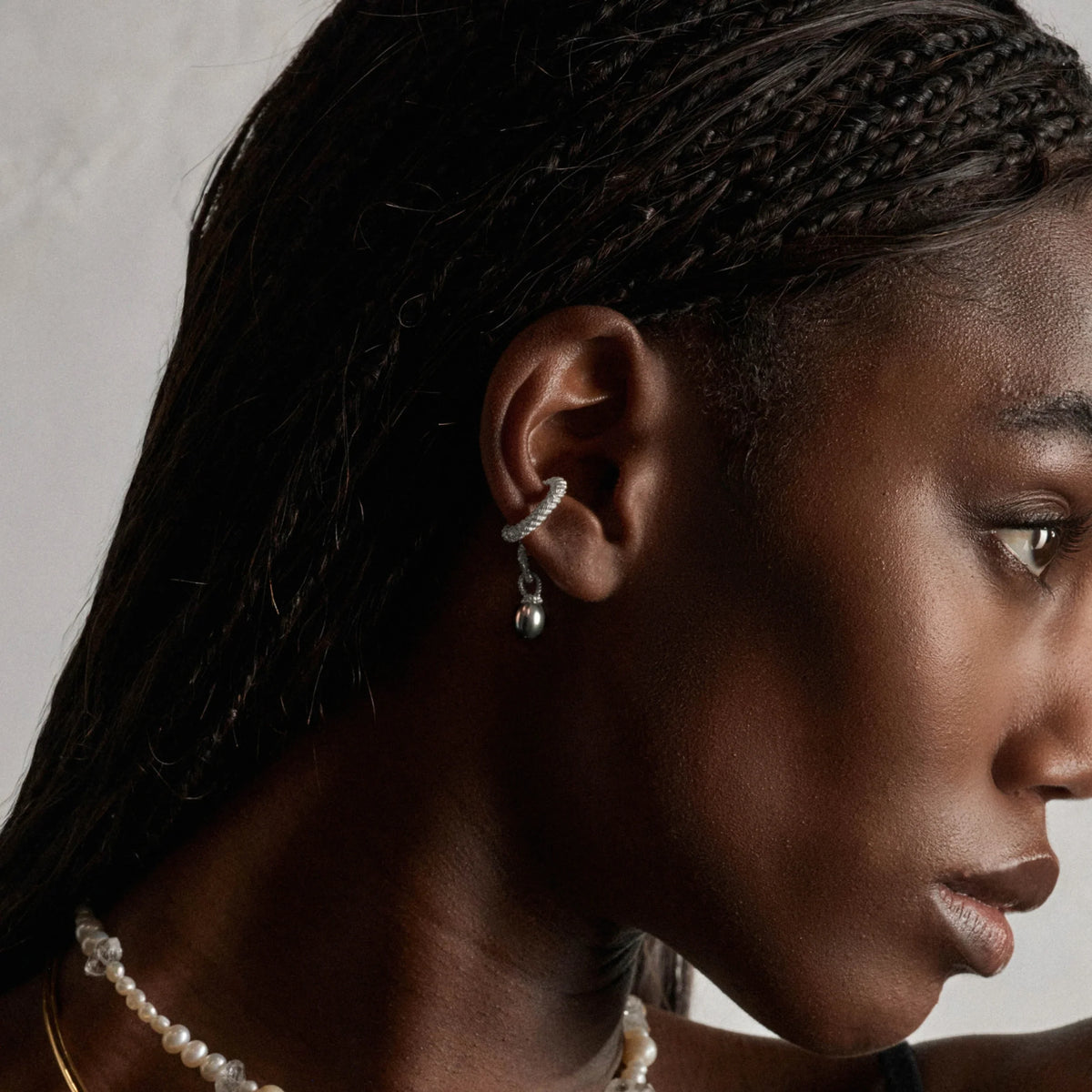 Adorned Pearl Ear Cuff