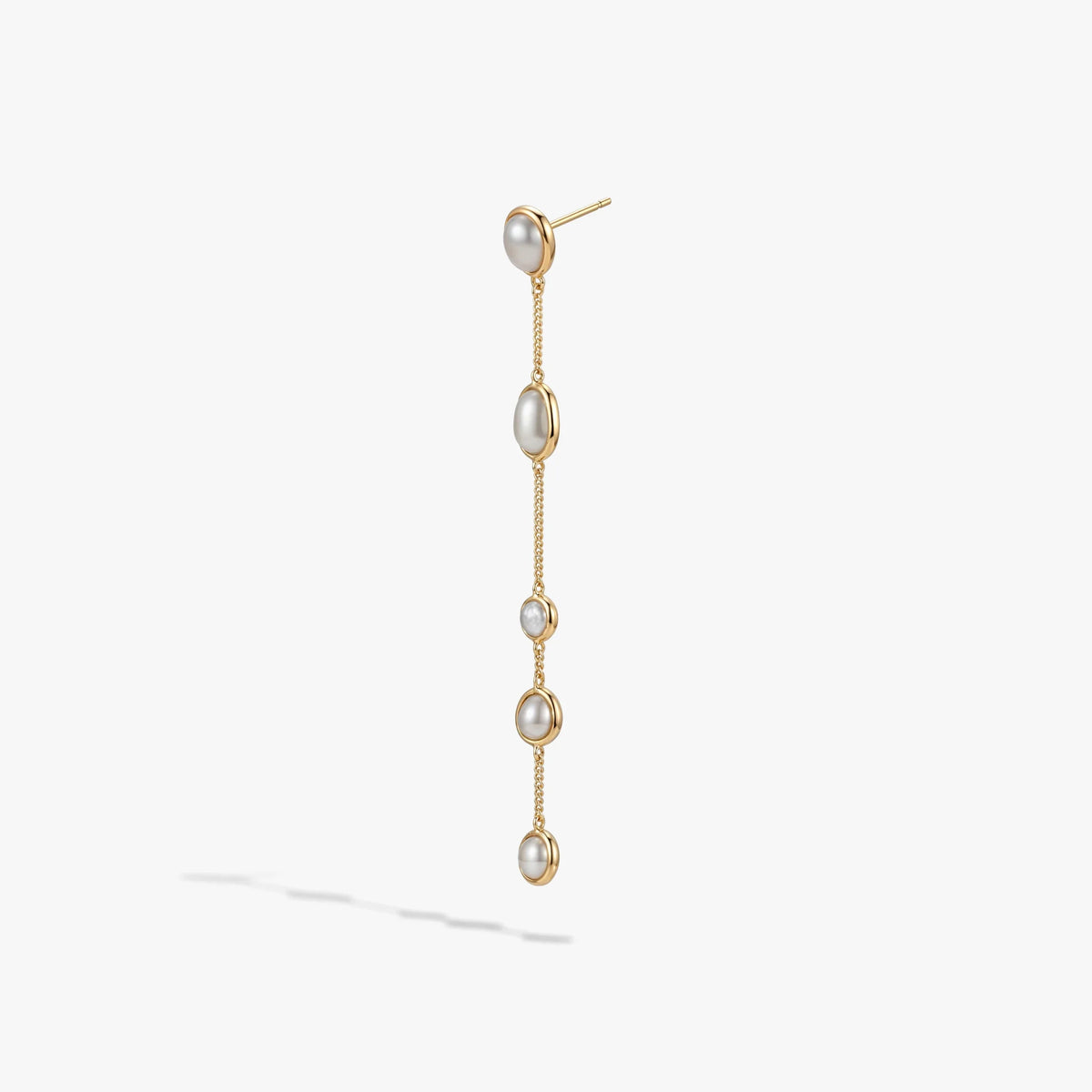 Molten Pearl Linear Earrings