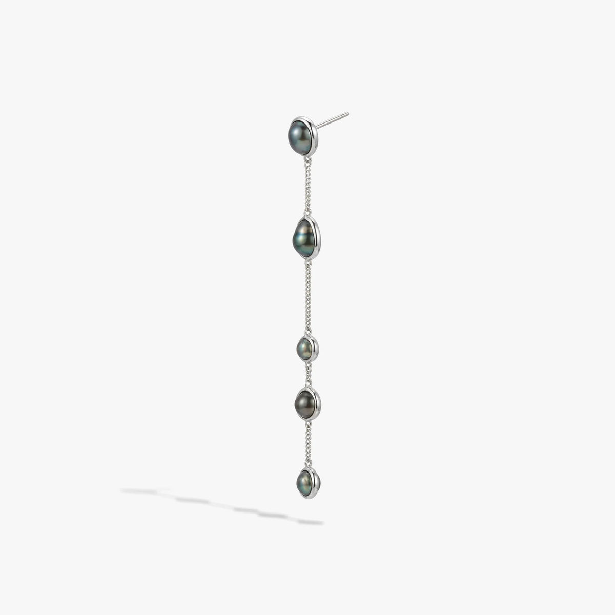 Molten Pearl Linear Earrings