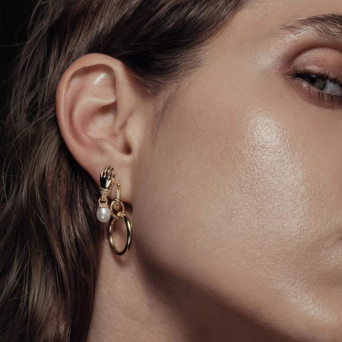 Hands Of Fate Pearl Studs