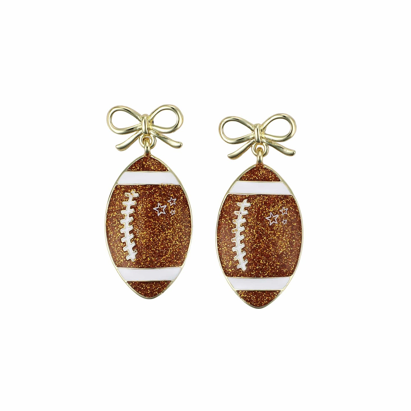 Glitter Football Earrings