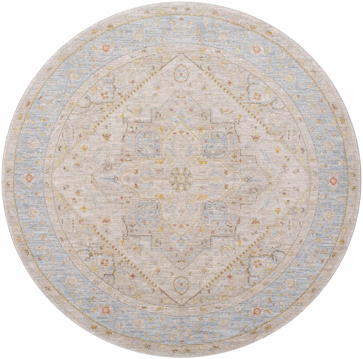Ehan Cream Thick Luxe Oushak Rug