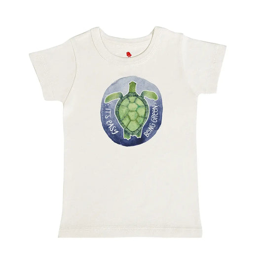graphic tee | turtle easy green