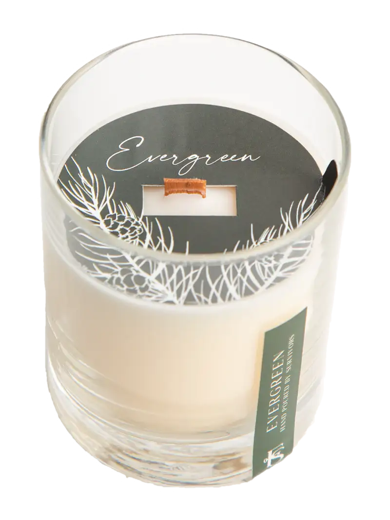Evergreen Wooden Wick Candle