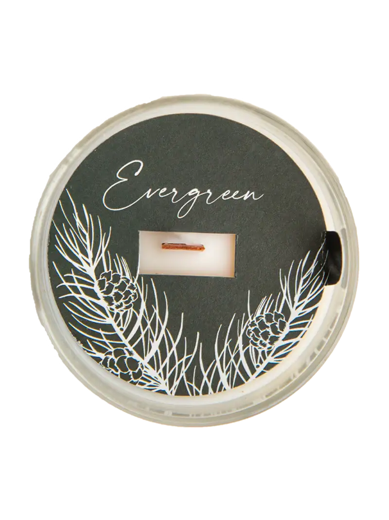 Evergreen Wooden Wick Candle
