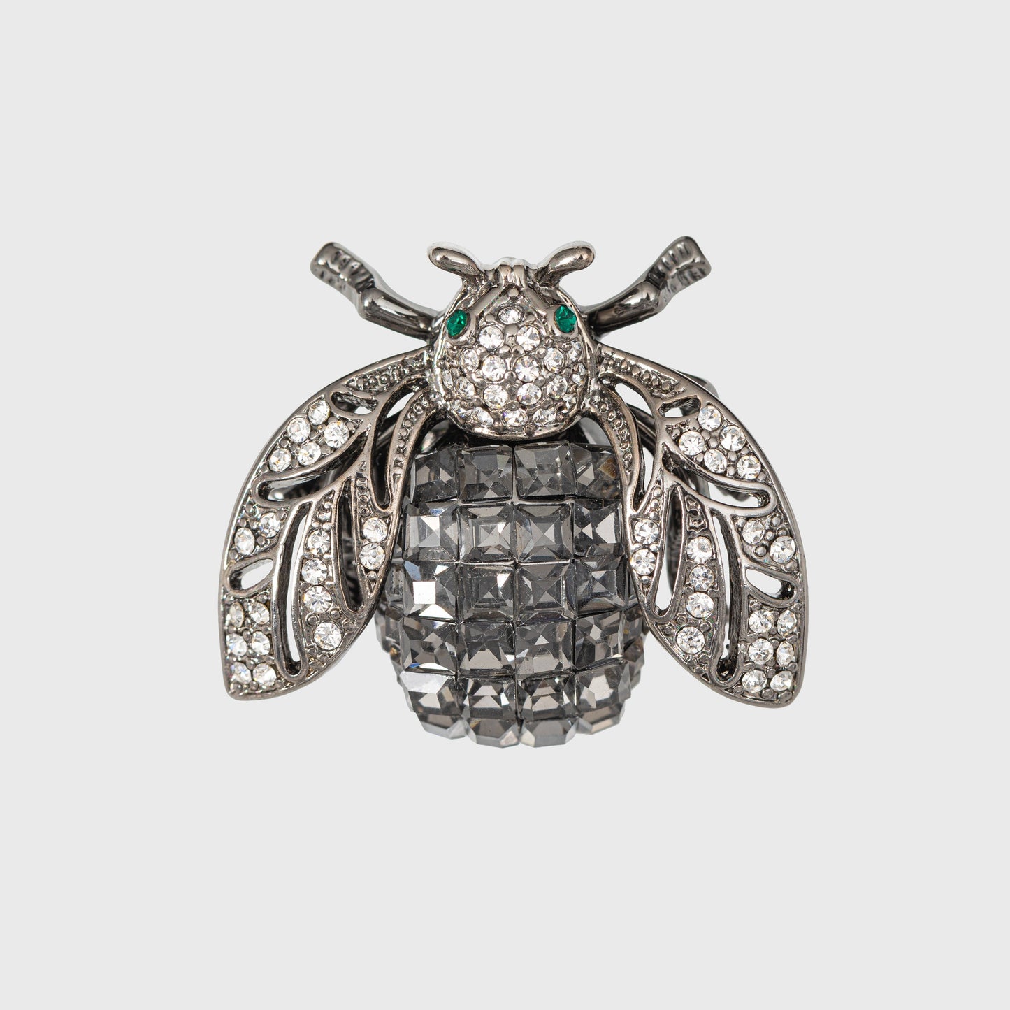 Sparkle bee cocktail ring, hematite