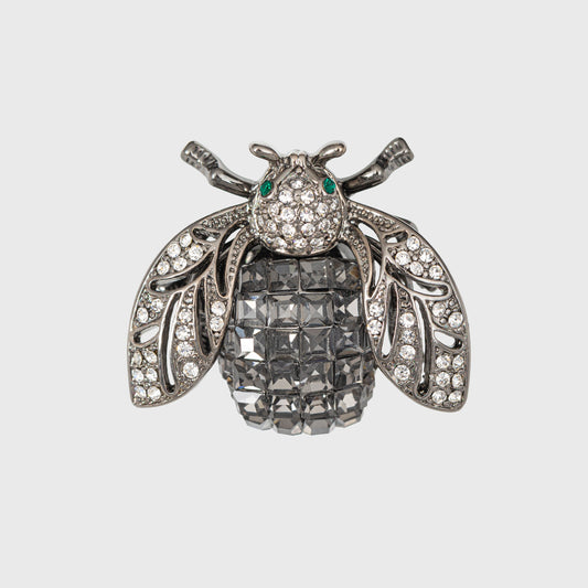 Sparkle bee cocktail ring, hematite