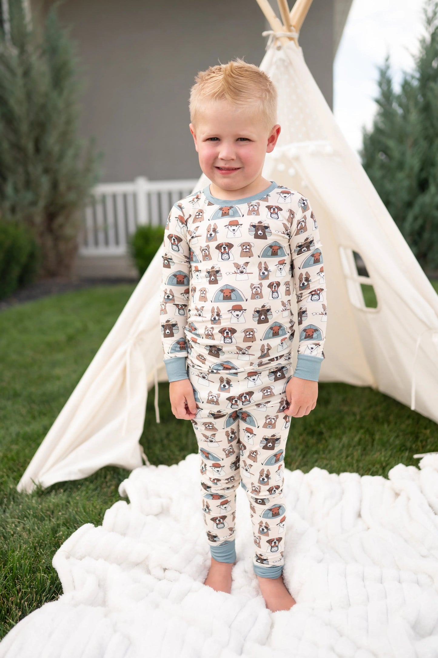 Camp Paws (Long Sleeve PJ) - Blue