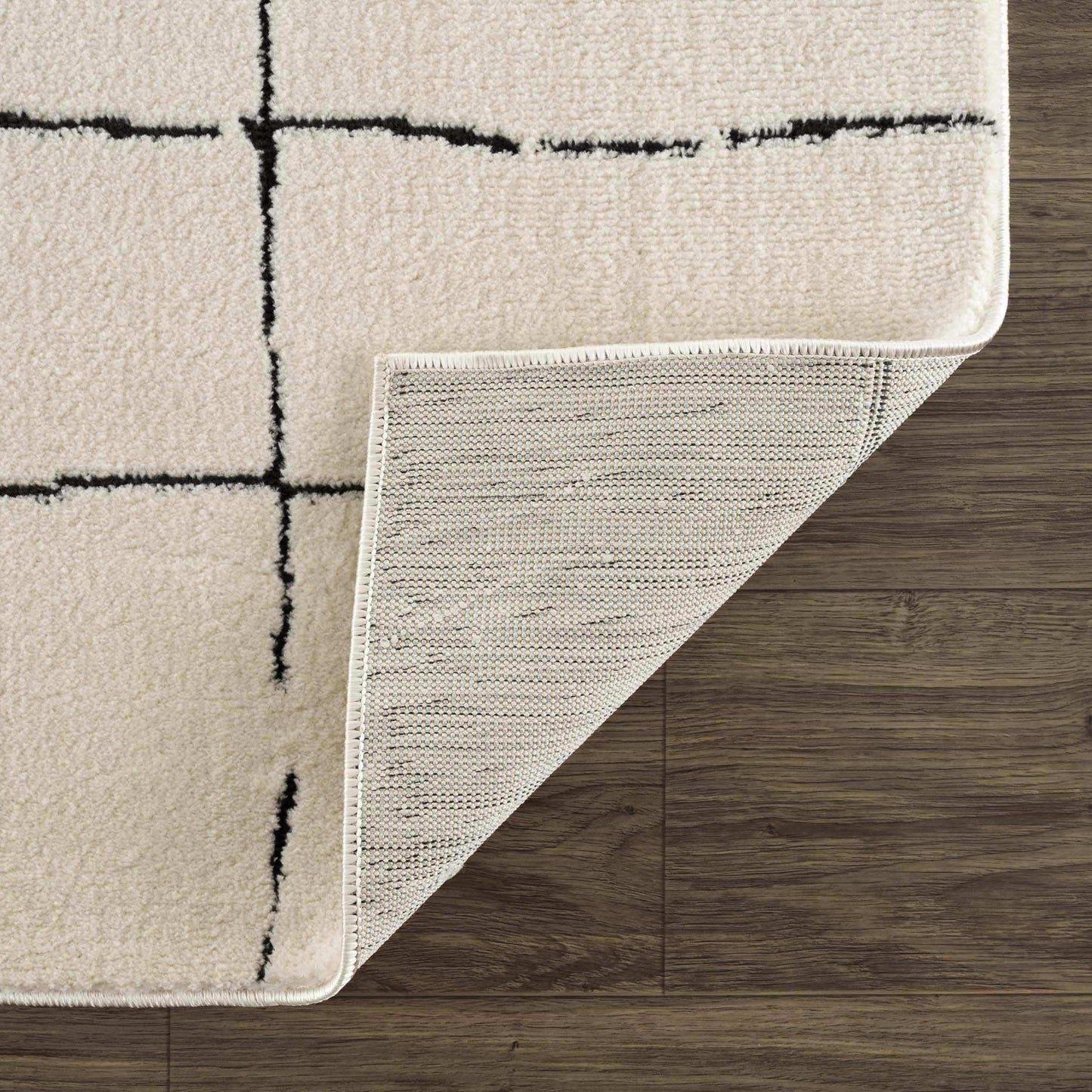 Koume Beige Maze Area Rug