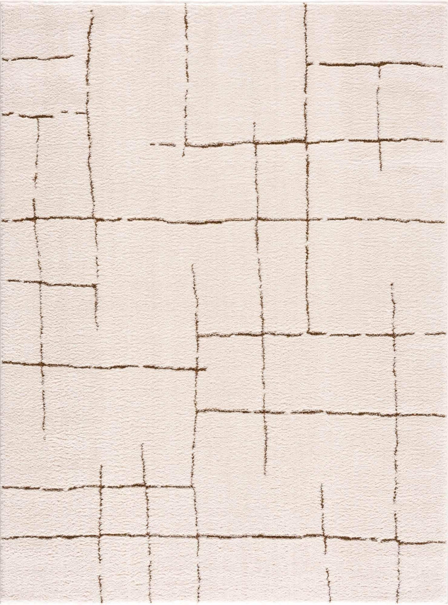 Koume Ivory & Brown Area Rug