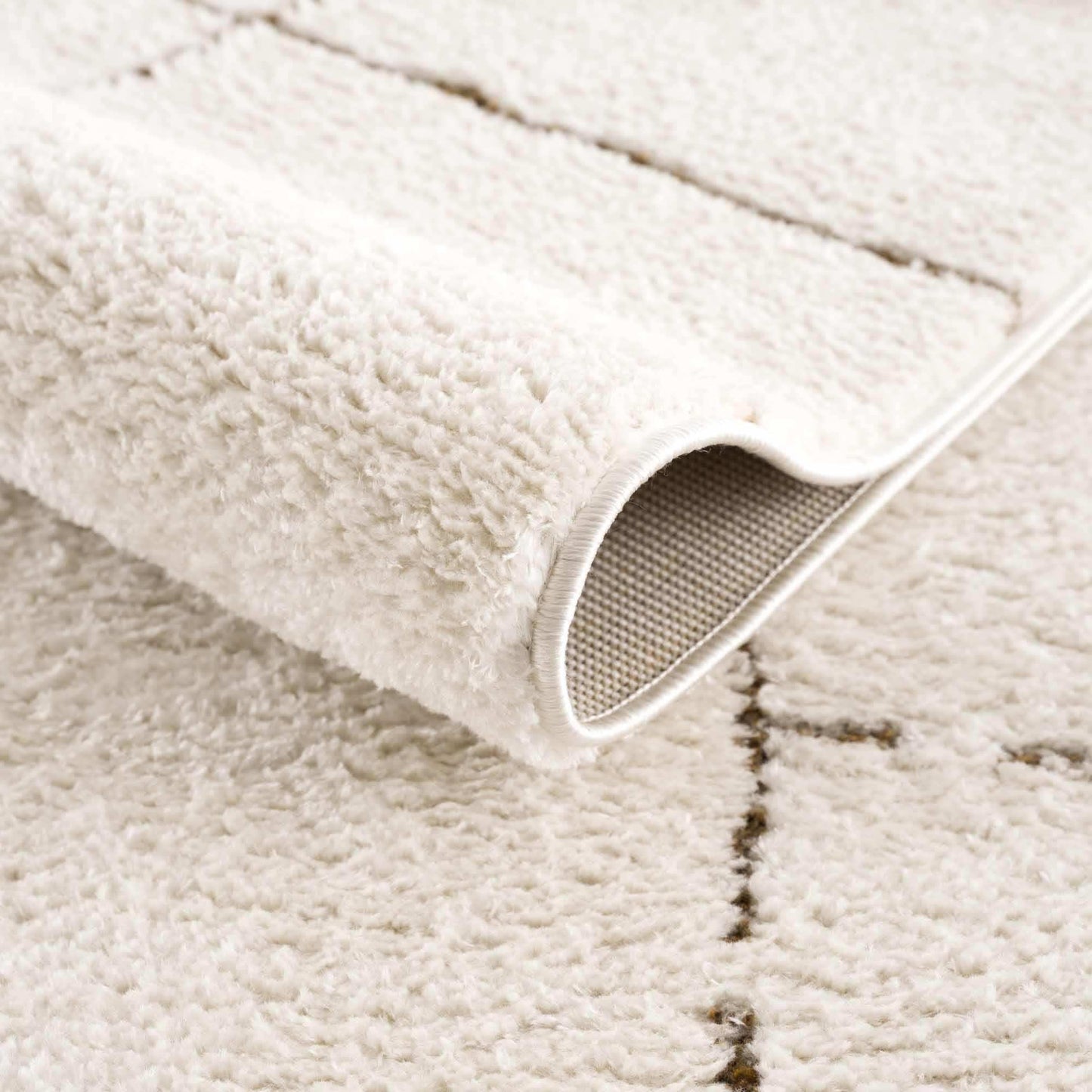 Koume Ivory & Brown Area Rug