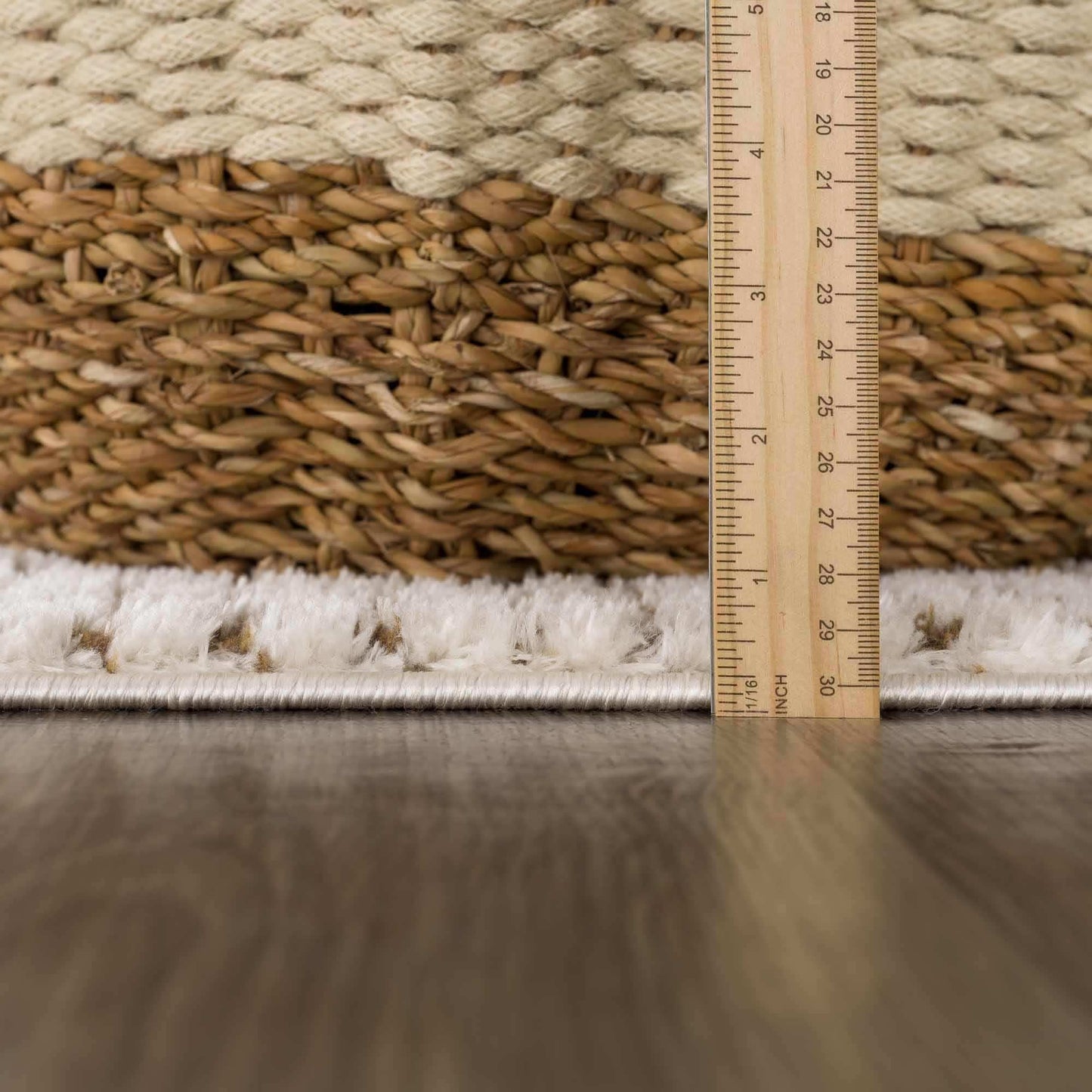 Keita Cream & Brown Area Rug