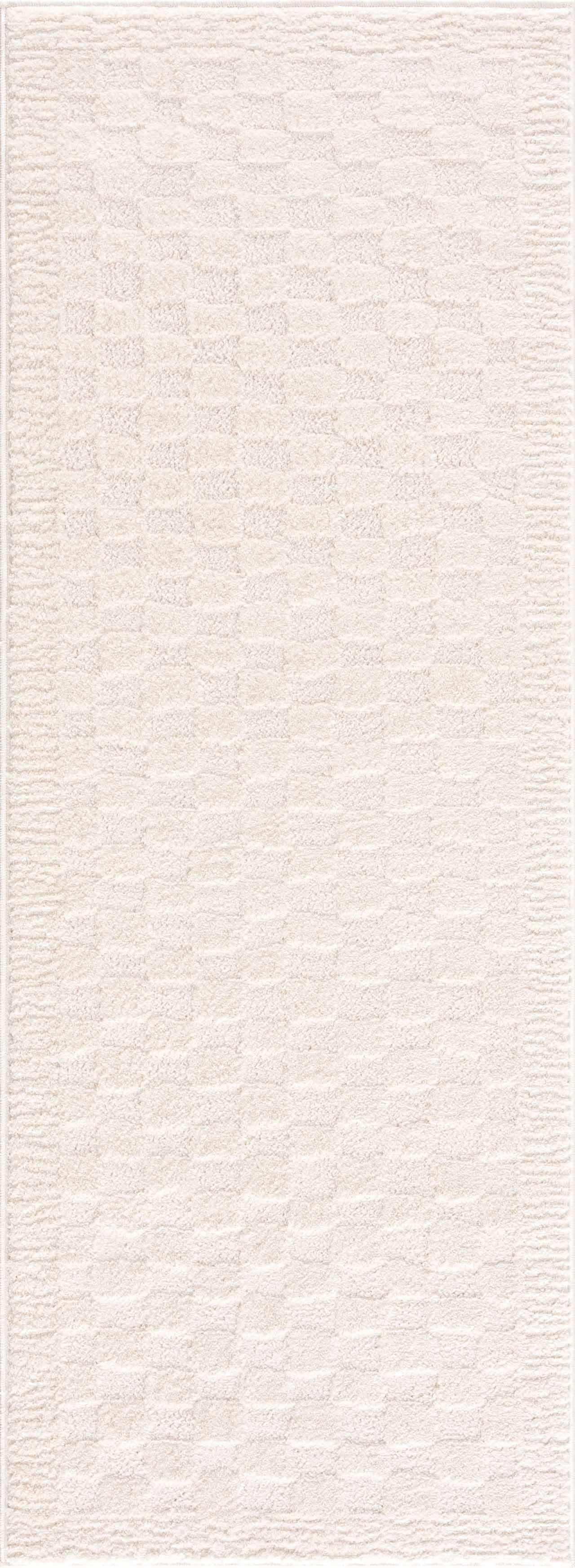 Leryn Ivory Checkered Area Rug