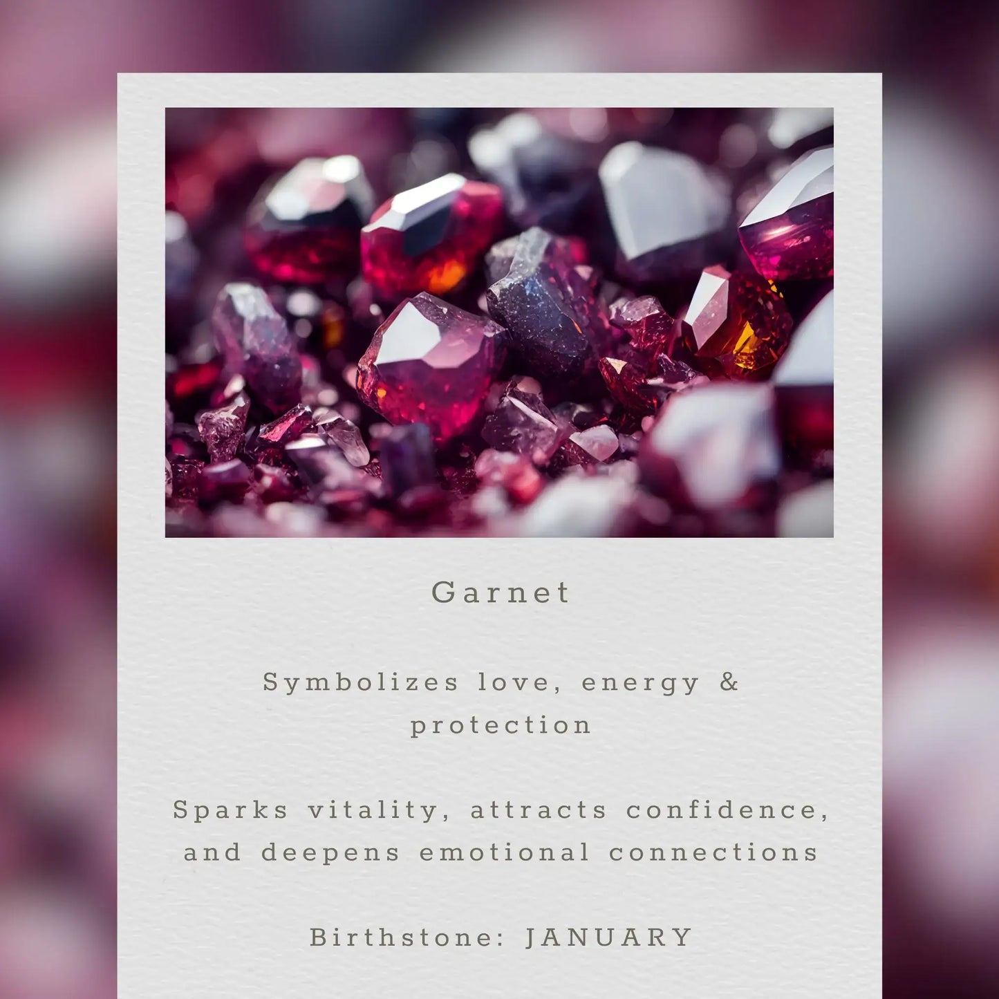 Garnet Mini Swing Hoop Earrings