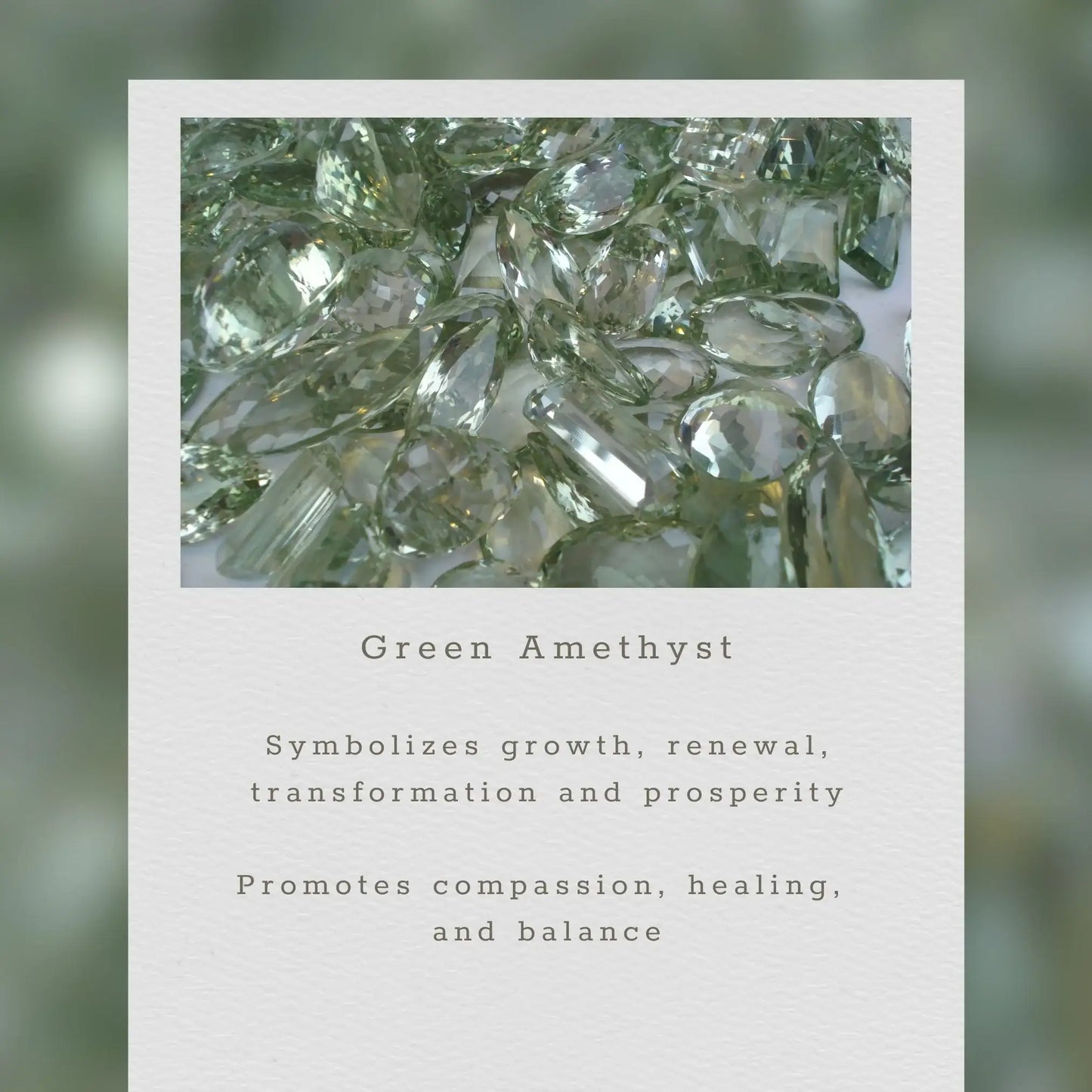 Green Amethyst Minimalist Necklace
