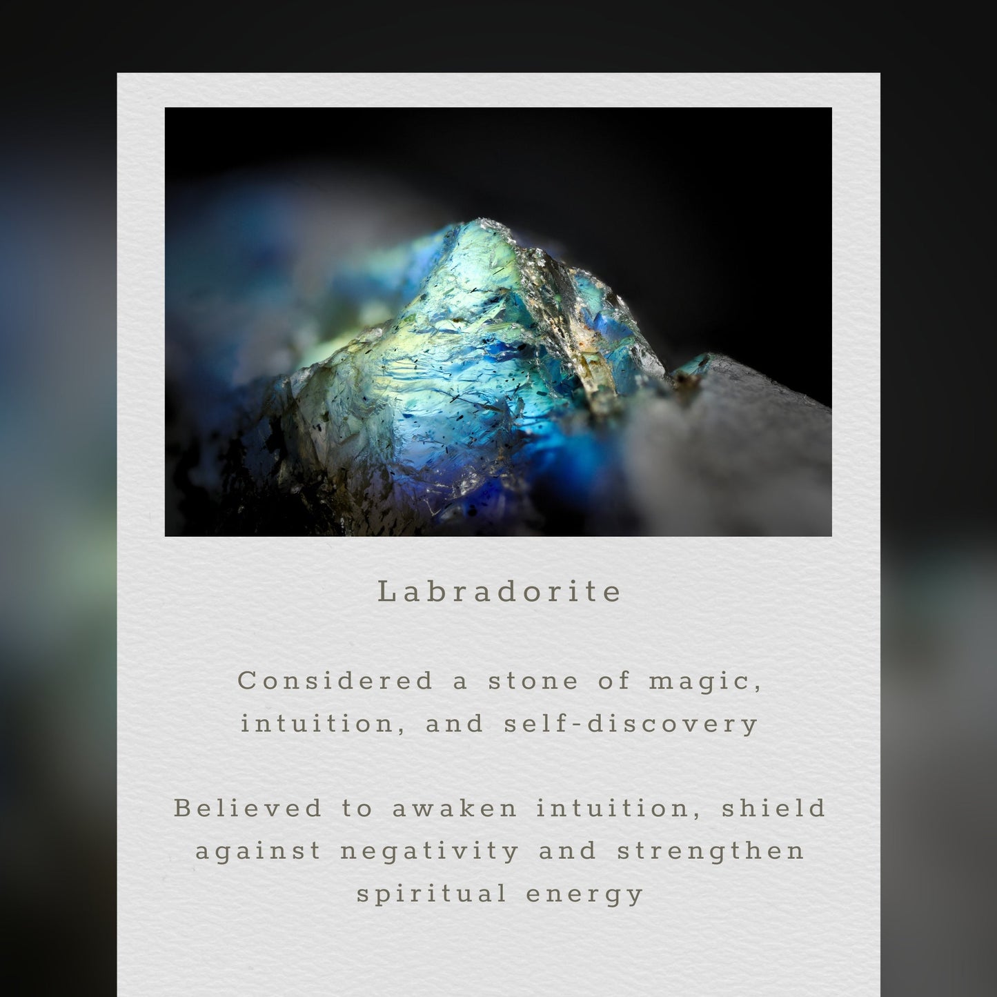 Labradorite Halo Necklace