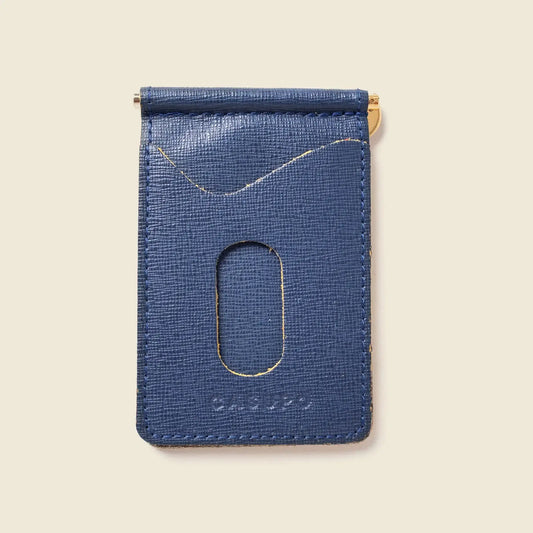Money Clip Wallet - Blue / Yellow