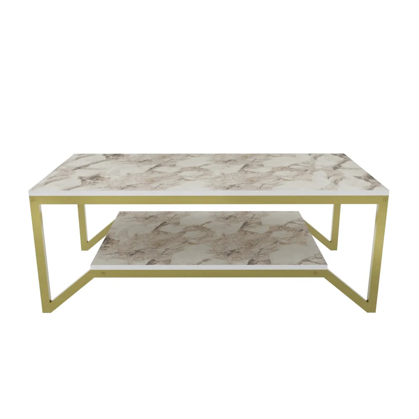 Flora 47" Wide Rectangular Modern Industrial Design Coffee Table | Cocktail Table